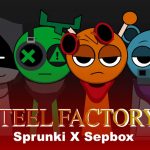 Игра спрунки, мод Sprunki X Steel Factory [Sepbox]