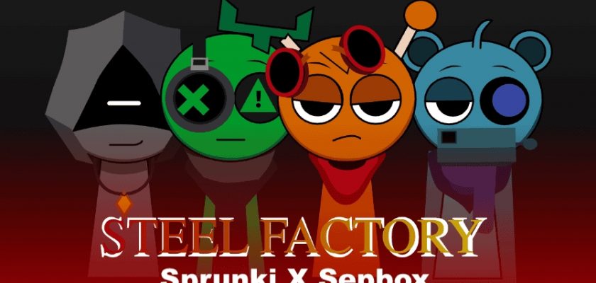 Игра спрунки, мод Sprunki X Steel Factory [Sepbox]