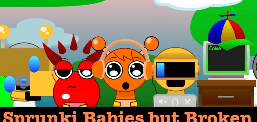 Игра спрунки, мод Sprunki Babies But Broken