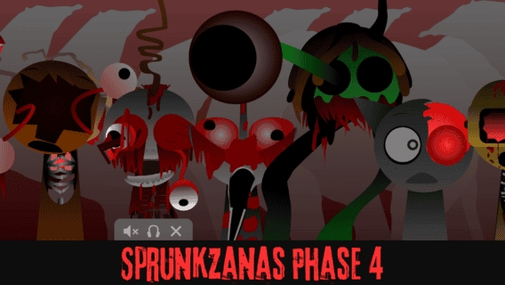 Игра спрунки, мод Sprunkzanas Phase 4