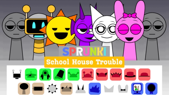 Игра спрунки, мод Sprunki School House Trouble