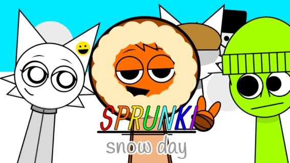 Игра спрунки, мод Sprunki Snow Day