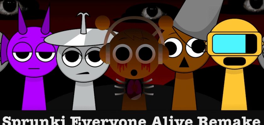 Игра спрунки, мод Sprunkin But Everyone is Alive Remake