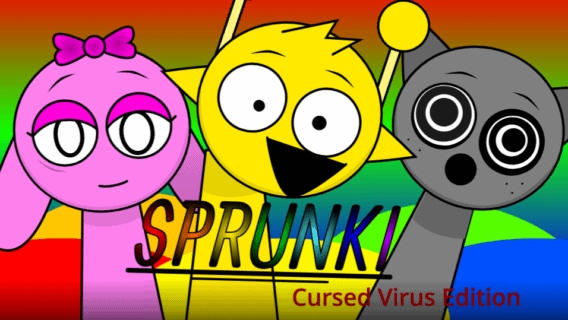 Игра спрунки, мод Sprunki Cursed Virus Edition