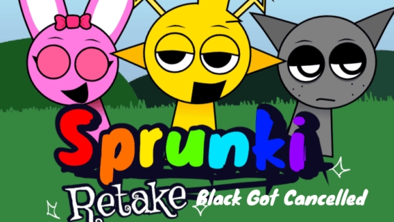 Игра спрунки, мод Sprunki Retake: But Black Cancelled