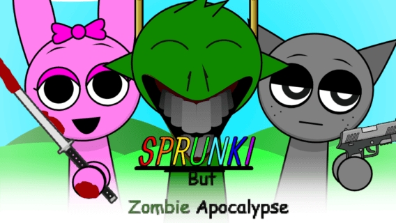 Игра спрунки, мод Sprunki But Zombie Apocalypse