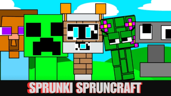 Игра спрунки, мод Sprunki Spruncraft