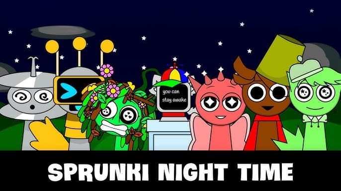 Игра спрунки, мод Sprunki: Night Time