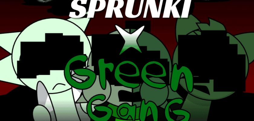 Игра спрунки, мод Sprunki x Green Gang