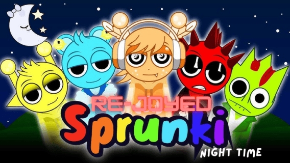 Игра спрунки, мод Sprunki Rejoyed: Night Time