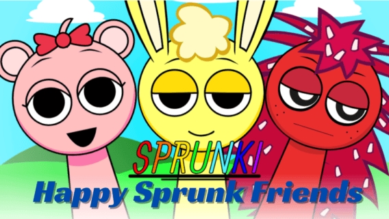 Игра спрунки, мод Sprunk Happy Friends