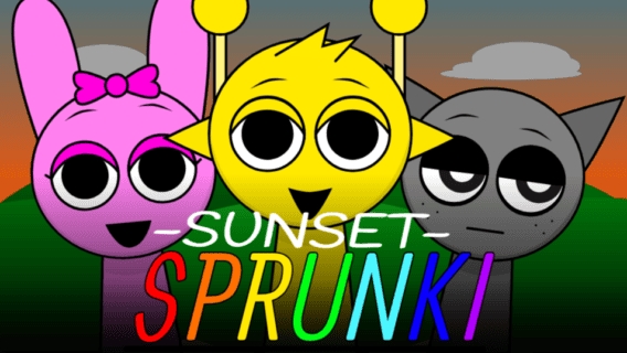 Игра спрунки, мод Sprunki Sunset